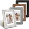 4x6 Picture Frame Set of 4, Made of Real Glass and Multicolour Frame(Mix Colors)7.7"L x 5.7"W